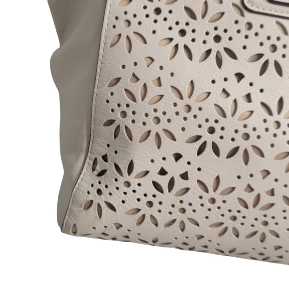 Coach Taylor Laser Cut Eyelet Leather Bag - Picture 7 of 17